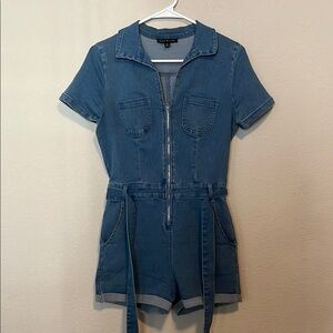 Blue Denim Romper